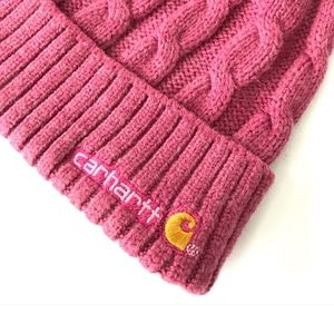 Pink Cable Knit Beanie